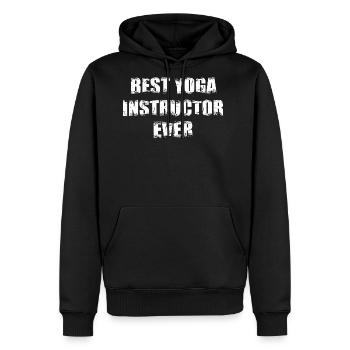 Best Yoga Instructor Ever - Men's Premium Hoodie - black - Front - Nico (187cm) & Julia (174cm)
