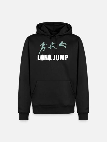 Long Jump Silhouettes - Men's Premium Hoodie - black