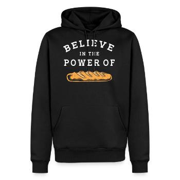 Bread Baking French Bread Baguette - Men's Premium Hoodie - black - Front - Nico (187cm) & Julia (174cm)