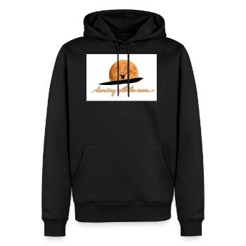 Dancing moon  - Men's Premium Hoodie - black - Front - Nico (187cm) & Julia (174cm)