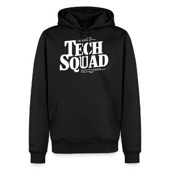 Tech Squad - Men's Premium Hoodie - black - Front - Nico (187cm) & Julia (174cm)
