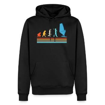 Windsurfing Water Sports  Surfer - Men's Premium Hoodie - black - Front - Nico (187cm) & Julia (174cm)