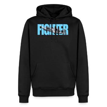 Fighter A-10 Thunderbolt II - Men's Premium Hoodie - black - Front - Nico (187cm) & Julia (174cm)