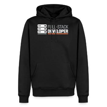 Full Stack Developer Programmer Humor - Men's Premium Hoodie - black - Front - Nico (187cm) & Julia (174cm)