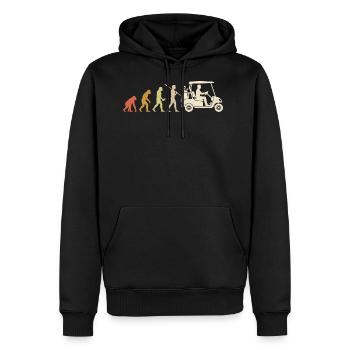 Golf Cart Evolution Funny Golfer Gift - Men's Premium Hoodie - black - Front - Nico (187cm) & Julia (174cm)