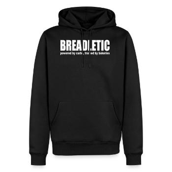 Breadletic: Bakery Fitness Fusion Carbs Running - Men's Premium Hoodie - black - Front - Nico (187cm) & Julia (174cm)