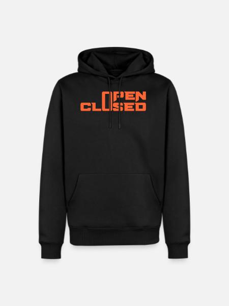 OPEN CLOSED - Men's Premium Hoodie - black