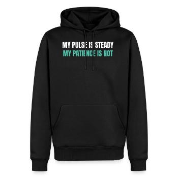 Funny Nursing Graphic Tee - Men's Premium Hoodie - black - Front - Nico (187cm) & Julia (174cm)