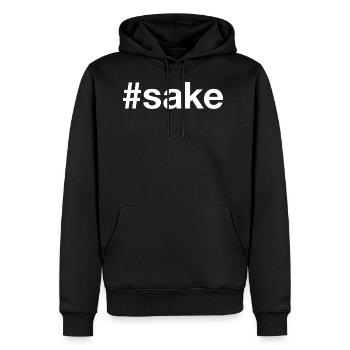 Sake Hashtag - Men's Premium Hoodie - black - Front - Nico (187cm) & Julia (174cm)