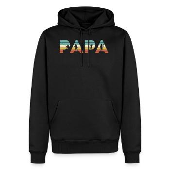 Papa Vintage Fishing Dad Angler Gift - Men's Premium Hoodie - black - Front - Nico (187cm) & Julia (174cm)