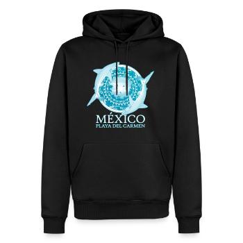 Caribbean Reef Shark - Men's Premium Hoodie - black - Front - Nico (187cm) & Julia (174cm)