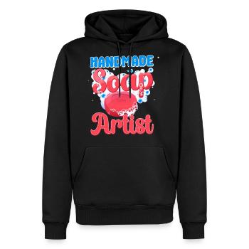 Soap Making Crafting Handmade Soap - Men's Premium Hoodie - black - Front - Nico (187cm) & Julia (174cm)