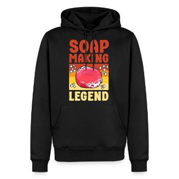 Soap Making Crafting Retro Soap - Men's Premium Hoodie - black - Front - Nico (187cm) & Julia (174cm)