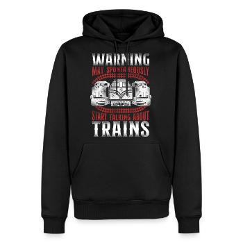 Freight Diesel Train Driver - Men's Premium Hoodie - black - Front - Nico (187cm) & Julia (174cm)