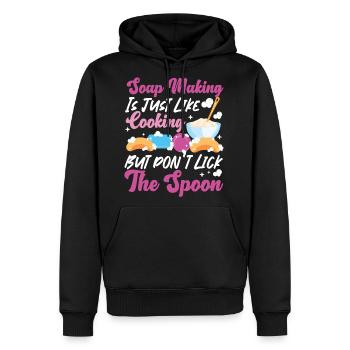 Soap Making Crafting Soap Making - Men's Premium Hoodie - black - Front - Nico (187cm) & Julia (174cm)