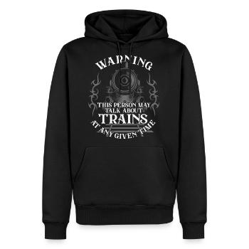 Steam Train Driver Trainspotting - Men's Premium Hoodie - black - Front - Nico (187cm) & Julia (174cm)