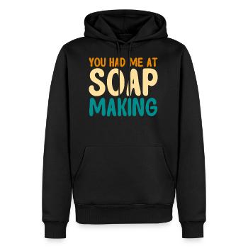 Soap Making Gift Homemade Soap Maker - Men's Premium Hoodie - black - Front - Nico (187cm) & Julia (174cm)