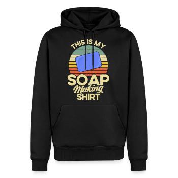 Soap Making Gift Homemade Soap Maker - Men's Premium Hoodie - black - Front - Nico (187cm) & Julia (174cm)