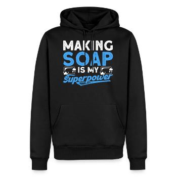 Soap Making Gift Homemade Soap Maker - Men's Premium Hoodie - black - Front - Nico (187cm) & Julia (174cm)