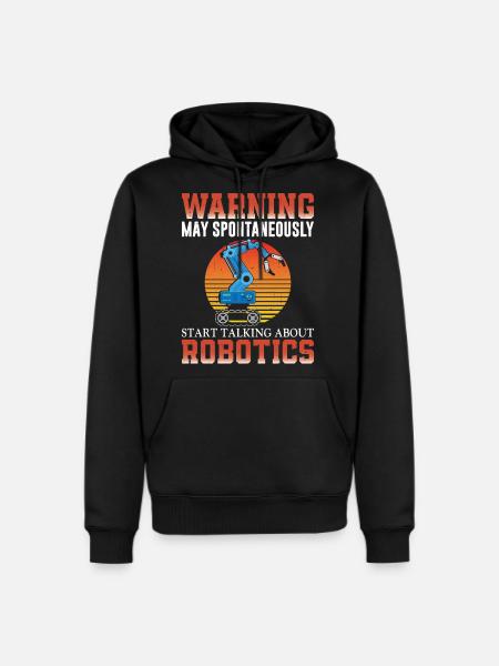 Robot Robotics Engineer Retro - Men's Premium Hoodie - black