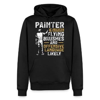 House Painter Decorator Painter - Men's Premium Hoodie - black - Front - Nico (187cm) & Julia (174cm)