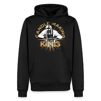 Candle Making King - Men's Premium Hoodie - black - Front - Nico (187cm) & Julia (174cm)