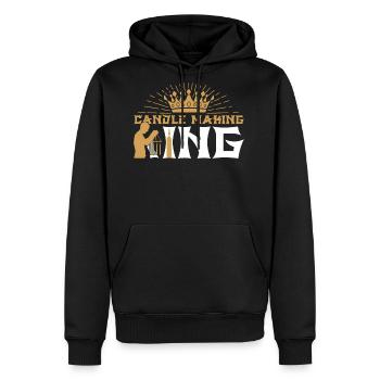Candle Making King - Men's Premium Hoodie - black - Front - Nico (187cm) & Julia (174cm)