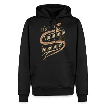 It's venomous not poisonous - Men's Premium Hoodie - black - Front - Nico (187cm) & Julia (174cm)