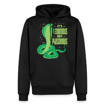 It's venomous not poisonous - Men's Premium Hoodie - black - Front - Nico (187cm) & Julia (174cm)