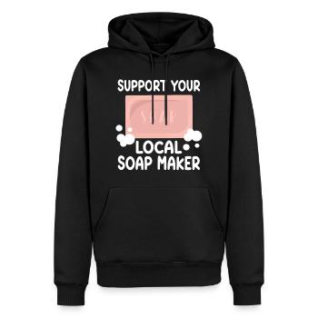 Soap Making Soap Maker - Men's Premium Hoodie - black - Front - Nico (187cm) & Julia (174cm)