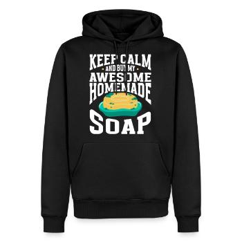 Soap Making Soap Maker - Men's Premium Hoodie - black - Front - Nico (187cm) & Julia (174cm)