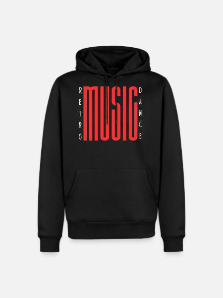 Retro music classical outfits - Men's Premium Hoodie - black