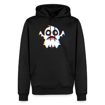 Glitch Art | Optical Illusion Vaporwave EDM Rave - Men's Premium Hoodie - black - Front - Nico (187cm) & Julia (174cm)