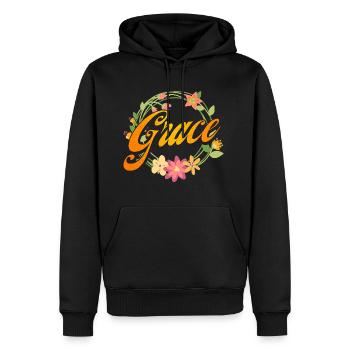 Religious Christian Inspirational Gift - Men's Premium Hoodie - black - Front - Nico (187cm) & Julia (174cm)