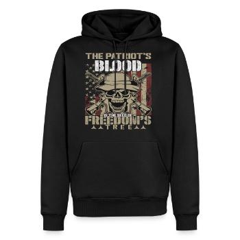 US Soldiers' Patriot Blood - Men's Premium Hoodie - black - Front - Nico (187cm) & Julia (174cm)