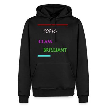 Topic Class Brilliant - Men's Premium Hoodie - black - Front - Nico (187cm) & Julia (174cm)