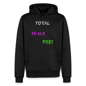 Total Track Post - Men's Premium Hoodie - black - Front - Nico (187cm) & Julia (174cm)