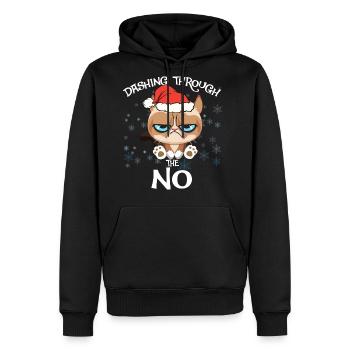 Dashing Through the No - Men's Premium Hoodie - black - Front - Nico (187cm) & Julia (174cm)