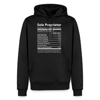 Sole Proprietor T Shirt - Nutritional And Undeniab - Men's Premium Hoodie - black - Front - Nico (187cm) & Julia (174cm)