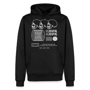 Blissful - Men's Premium Hoodie - black - Front - Nico (187cm) & Julia (174cm)