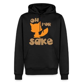 Oh For Fox Sake Fox Silhouette Woodland Animal - Men's Premium Hoodie - black - Front - Nico (187cm) & Julia (174cm)