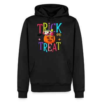 TRICK OR TREAT - Men's Premium Hoodie - black - Front - Nico (187cm) & Julia (174cm)