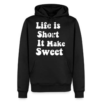 Make It Sweet - Men's Premium Hoodie - black - Front - Nico (187cm) & Julia (174cm)