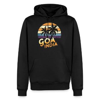 Goa India Sunset Vibes - Men's Premium Hoodie - black - Front - Nico (187cm) & Julia (174cm)
