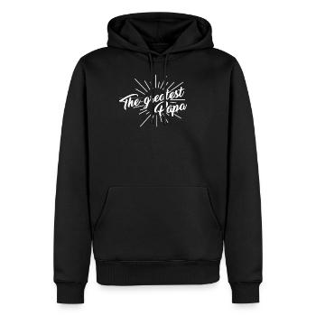 Papa - The greatest papa - Men's Premium Hoodie - black - Front - Nico (187cm) & Julia (174cm)