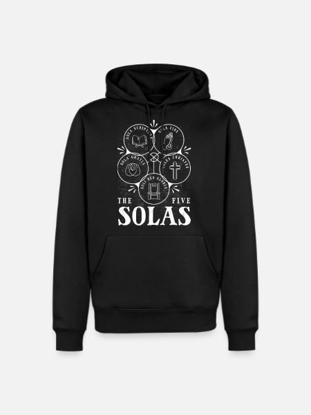 5 Solas, Protestant Christian Reformation - Men's Premium Hoodie - black
