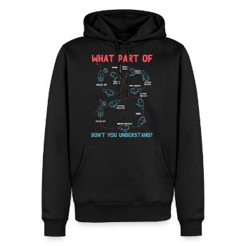 man over boeard maneuver, sailor, sailing - Men's Premium Hoodie - black - Front - Nico (187cm) & Julia (174cm)