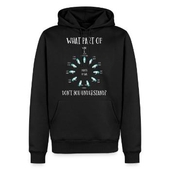 man over boeard maneuver, sailor, sailing - Men's Premium Hoodie - black - Front - Nico (187cm) & Julia (174cm)