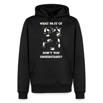 man over boeard maneuver, sailor, sailing - Men's Premium Hoodie - black - Front - Nico (187cm) & Julia (174cm)