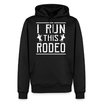 Rodeo, Western Horseback riding - Men's Premium Hoodie - black - Front - Nico (187cm) & Julia (174cm)